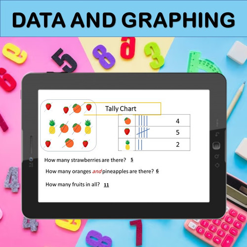 Data and Graphing | PowerPoint Lesson Slides Tally Chart Pictograph Bar Graph