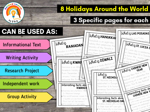 Holidays Around the World Booklet | Winter Holidays | Christmas Around the World