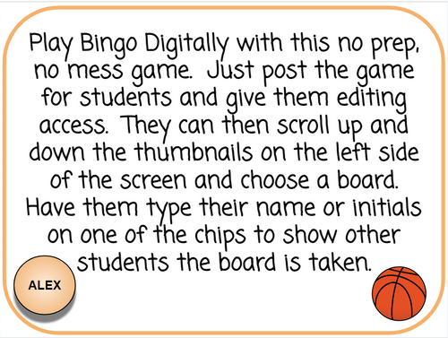 Decimals Bingo - Basketball-Themed - Digital and Printable