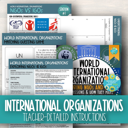 NEW! World International Organizations Carousel— Geography, Government, Civics