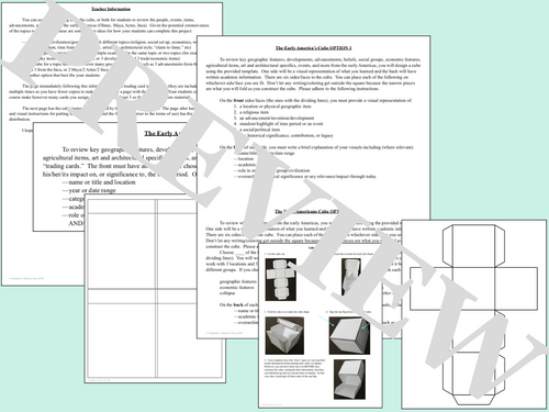 The Early Americas Mini Projects