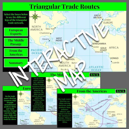 Interactive Map: Triangular Trade Routes