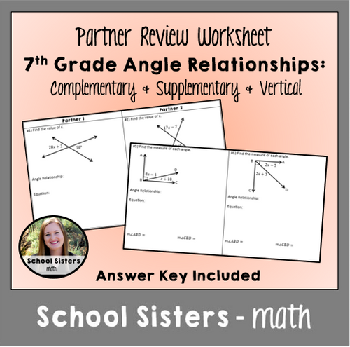 Angle Relationships Pair Share Activity