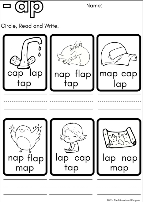 CVC Short 'a' Sound Worksheets - Amped Up Learning