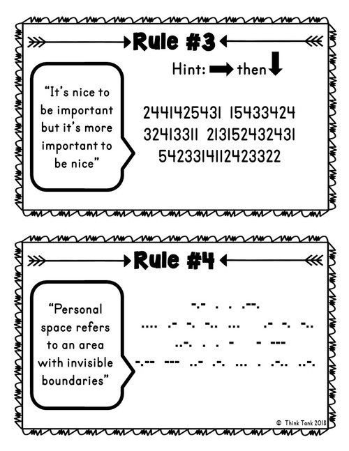 Back to School Escape Room - Classroom Rules Back to School Escape Room - Classroom Rules