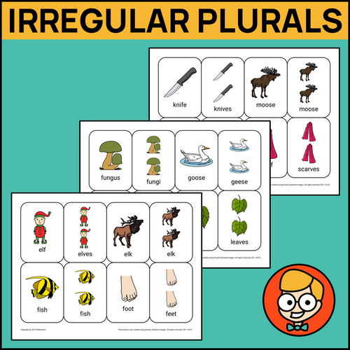 Irregular Plural Nouns Playing Cards