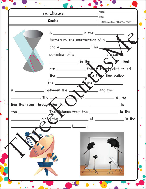 Conics: Hyperbolas Scaffolded Notes - Amped Up Learning