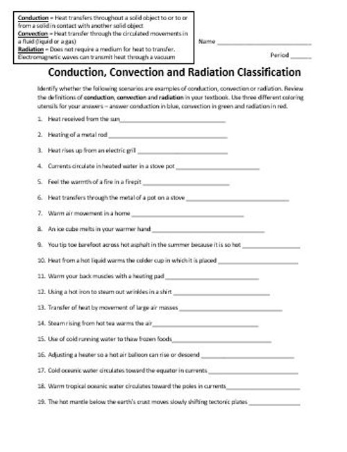 Conduction, Convection and Radiation, oh my!