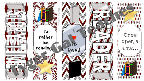 Bookmarks - Maroon, Gray, and White Theme