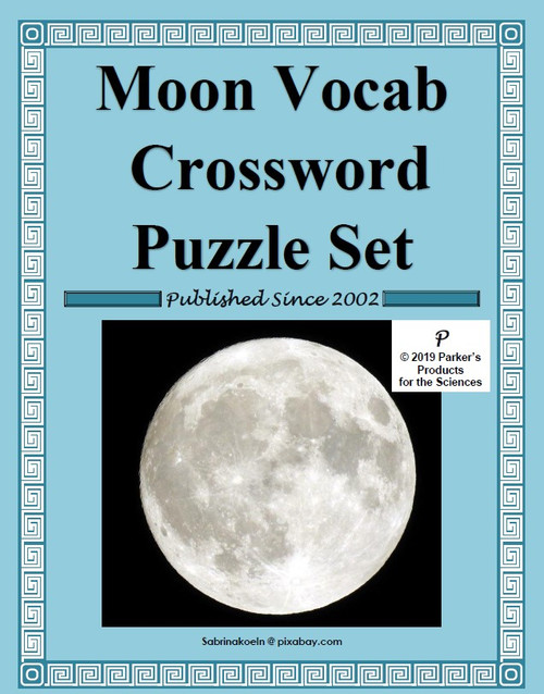 Moon Vocabulary Crossword Puzzle Set