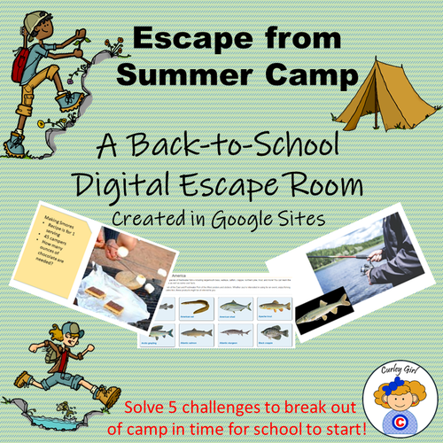 Escape from Summer Camp Back-to-School Digital Escape Room