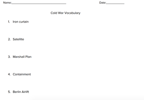 World War 2 Vocabulary - Amped Up Learning