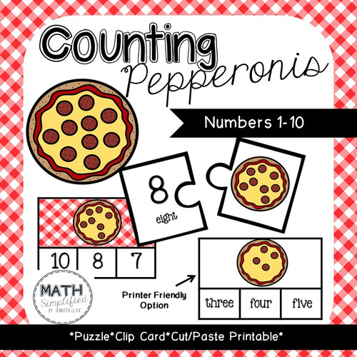 Counting Pepperonis: Number Recognition and Number Words