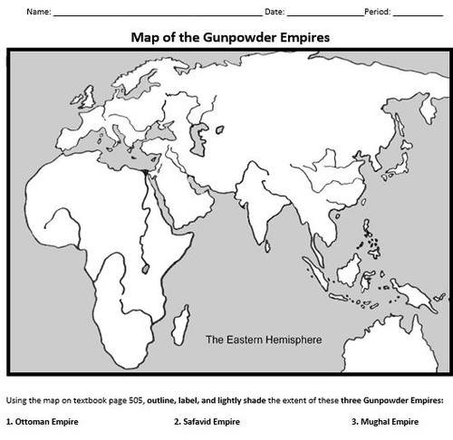 Gunpowder Empires Map and Crossword Puzzle