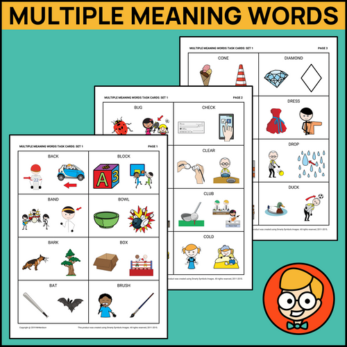 Multiple Meaning Words Task Cards - Set 1
