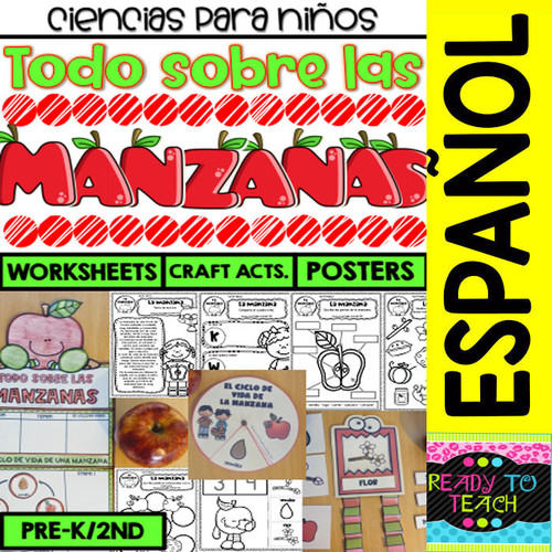 Todo sobre Las Manzanas - Ciencias para Niños - Worksheets/Crafts/Posters