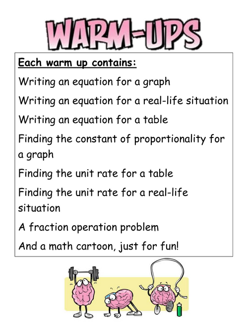 7th grade Warm-ups - Set 2