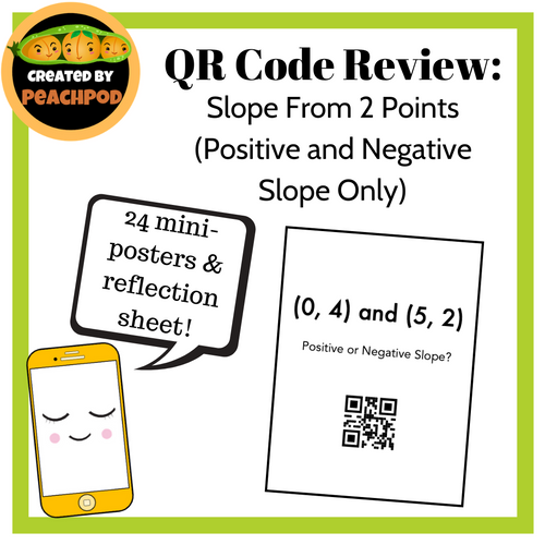 QR Code Review: Slope From 2 Points (Positive & Negative Slope Only)