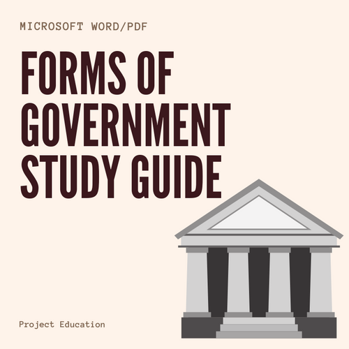 Forms Of Government Study Guide Amped Up Learning