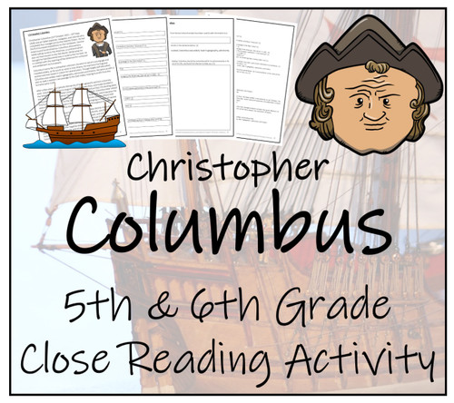 Christopher Columbus Close Reading Activity | 5th Grade & 6th Grade