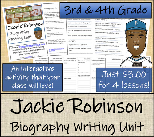 George Washington - 3rd & 4th Grade Biography Writing Activity - Amped ...