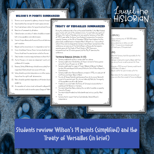 Treaty of Versailles Role Play Activity