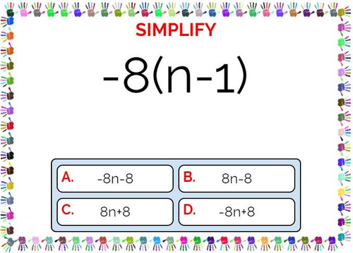 Combining Like Terms and Evaluating Algebraic Expressions: GOOGLE FORMS ...