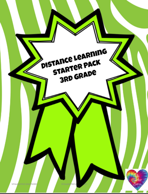 Distance Learning 3rd Grade Starter Pack (smaller variety)