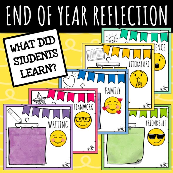 End of Year Reflections with Digital Sticky Notes (for Google Classroom)