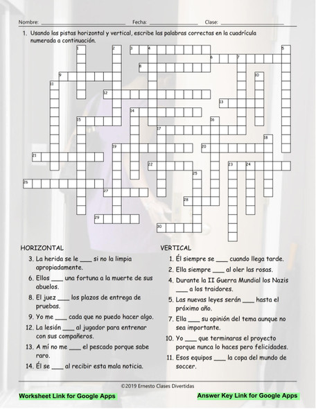 Verbs Start D, E, F, G, H, I End AR 1 Interactive Spanish Crossword-Google Apps