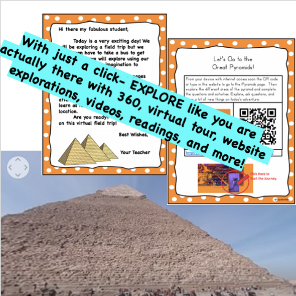  Virtual Field Trip to the Great Pyramids of Egypt- Africa Printable and Digital Versions