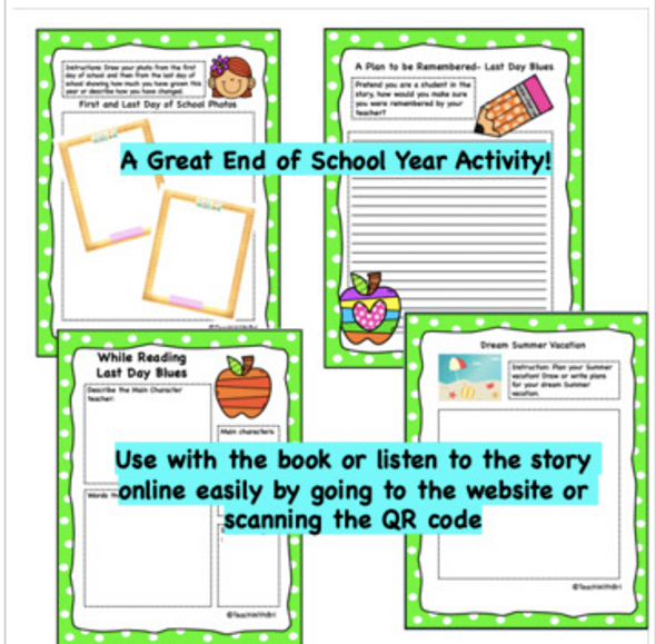  Virtual Read-A-Loud-  Last Day Blues-  Student Activities