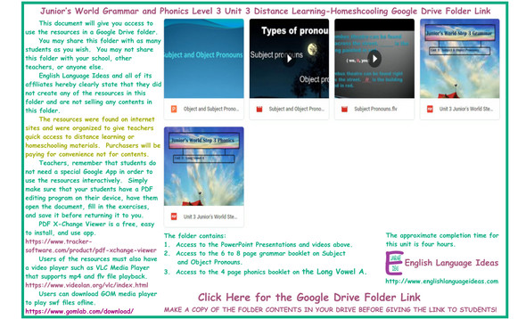 Pronouns and Phonics Distance Learning-Homeschooling Bundle-Google Drive Link