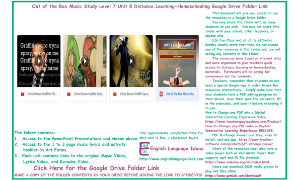 Art Forms Music Distance Learning-Homeschool Bundle-Google Drive