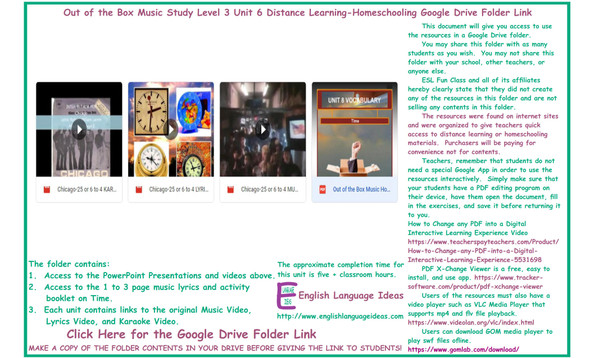 Time Music Distance Learning-Homeschool Bundle-Google Drive