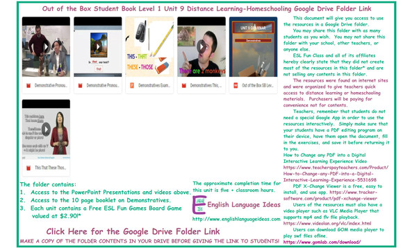 Demonstratives Distance Learning-Homeschool Bundle-Google Drive