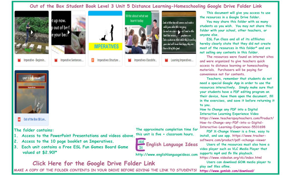 Imperatives Distance Learning-Homeschool Bundle-Google Drive