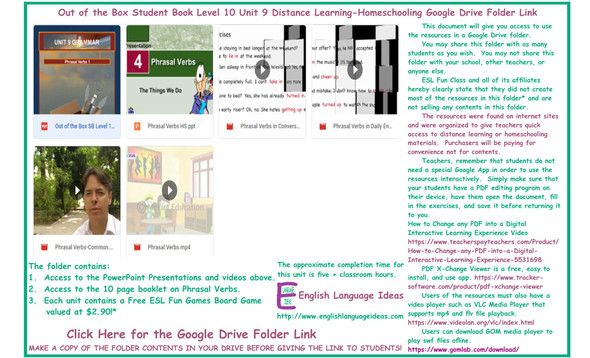 Phrasal Verbs Distance Learning-Homeschool Bundle-Google Drive