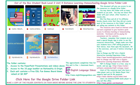 Nationality & Origin Distance Learning-Homeschool Bundle-Google Drive