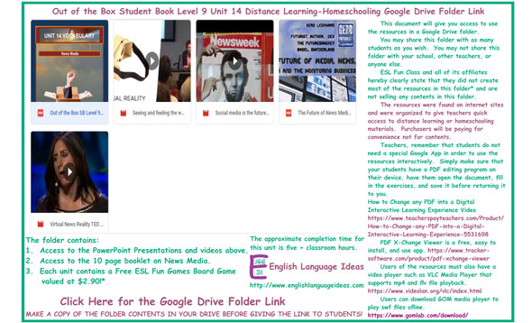 News Media Distance Learning-Homeschool Bundle-Google Drive
