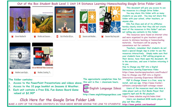 Seasons & Weather Distance Learning-Homeschool Bundle-Google Drive