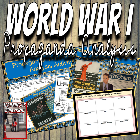 U.S. & World History | World War I | The Great War | Propaganda Analysis Activity