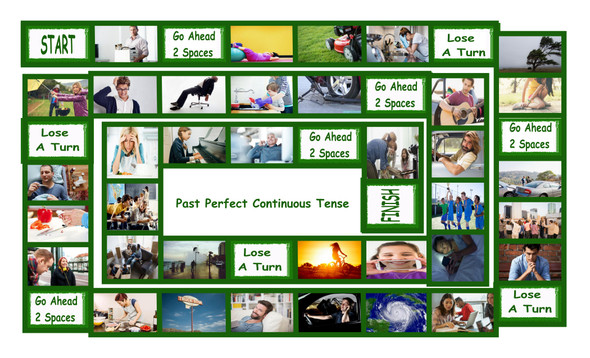 Past Perfect Continuous Tense Legal Size Photo Boardgame