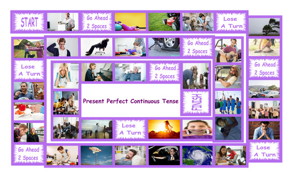 Present Perfect Continuous Tense Legal Size Photo Boardgame