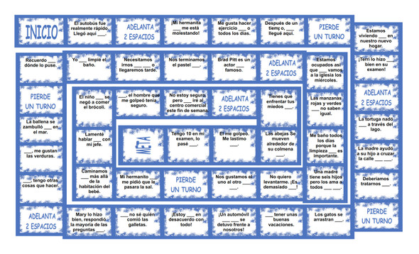 Adverbs Spanish Board Game