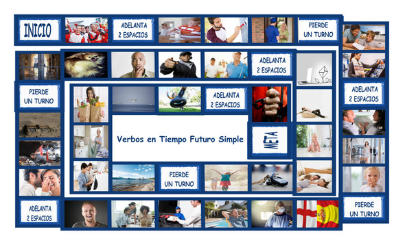Future Simple Tense Spanish Legal Size Photo Board Game