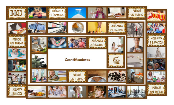 Quantifiers Spanish Legal Size Photo Board Game