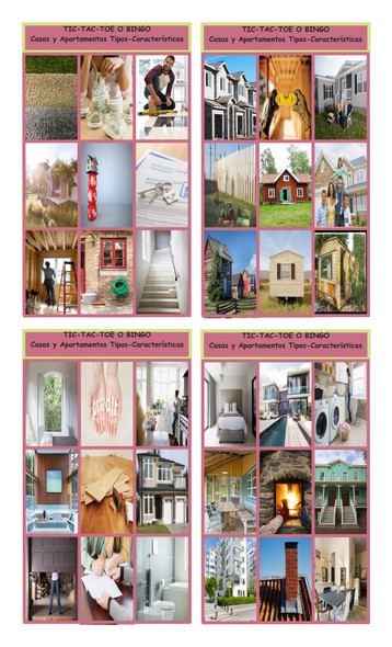Houses and Apartments Types-Features Spanish Legal Size Photo Tic-Tac-Toe or Bingo Card Game
