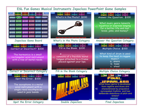Musical Instruments Jepoclass PowerPoint Game