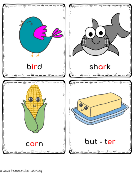 Syllable Types: Picture-Card Games & Visual Reference Charts